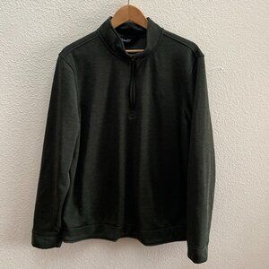 Under Armour Golf UA Loose Fit 1/4 Zip ColdGear Sweatshirt Jacket 2XL Dark Green